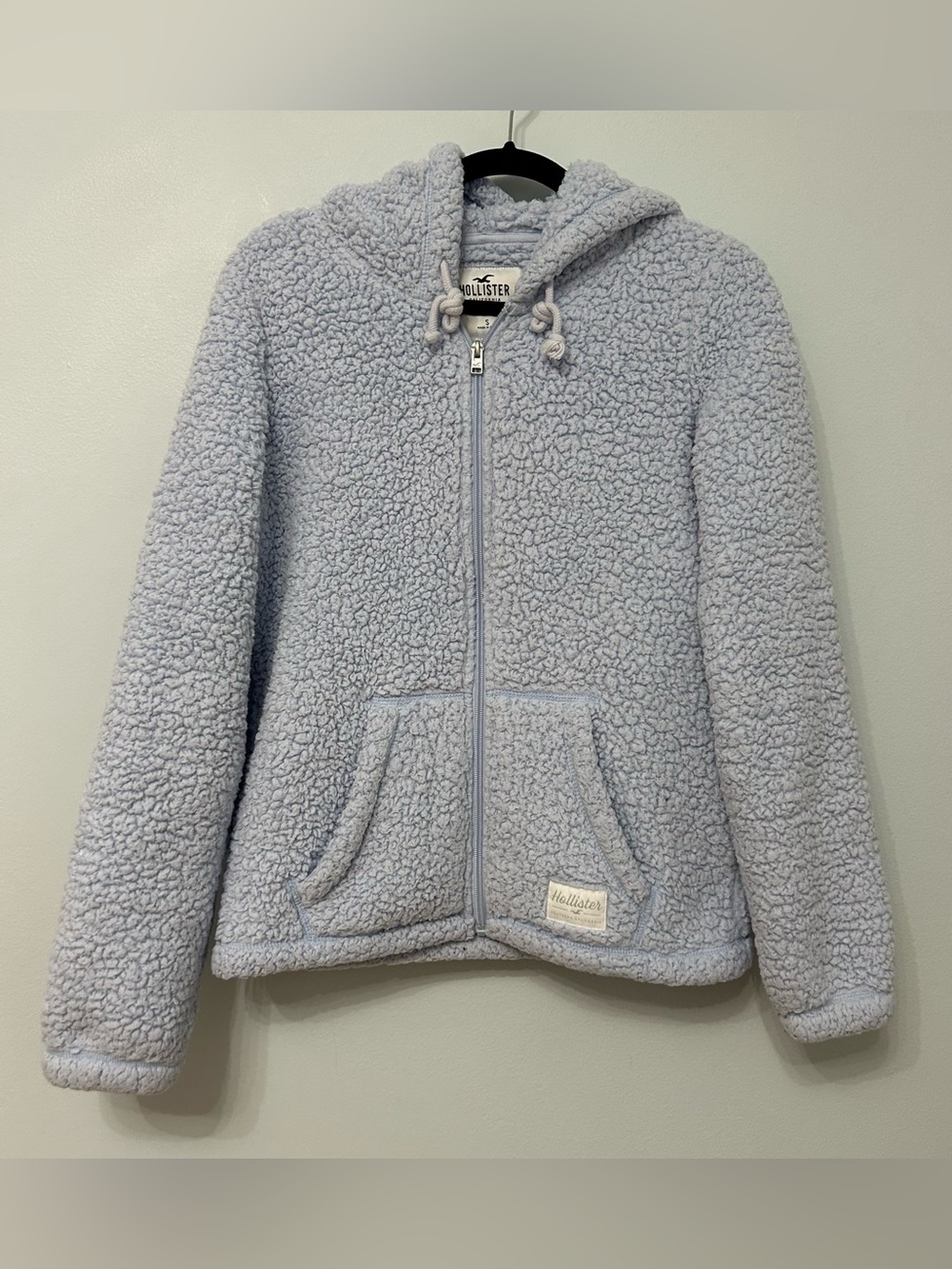 Hollister Light Purple Periwinkle Sherpa Hooded Jacket